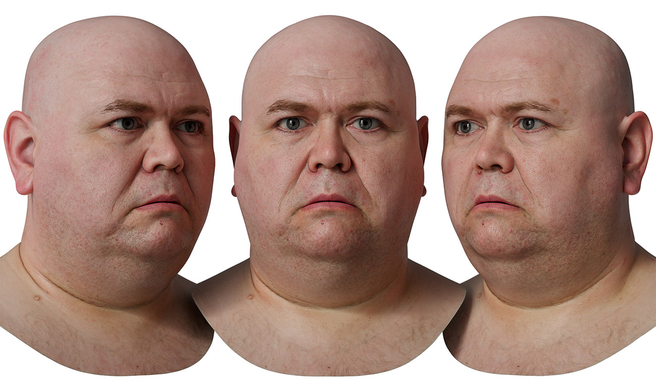 Male 3d head scan download